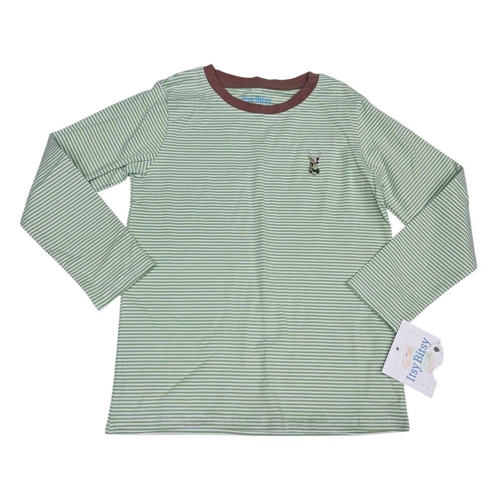 NWT Itsy Bitsy Size 7 Deer Striped Shirt